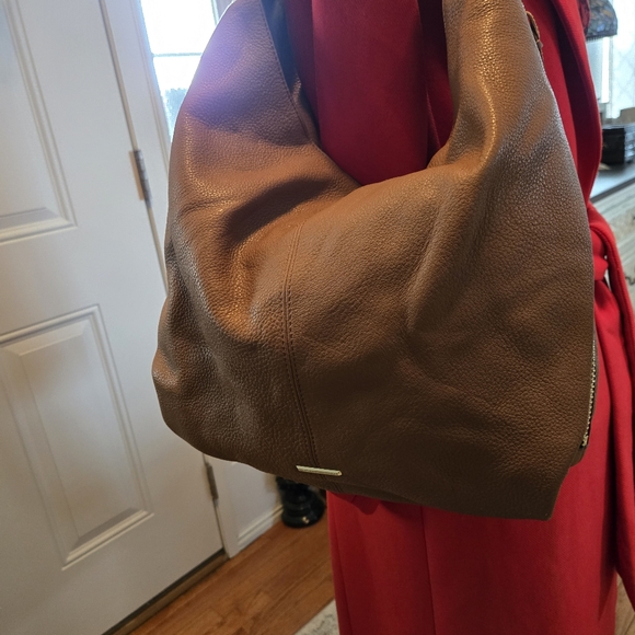 Rebecca Minkoff Bryn Large Double Zip Hobo Chestnut Brown Shoulder Bag - EUC - Picture 7 of 16